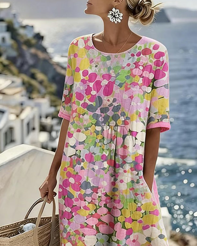 Relaxed Fit Printed Dress