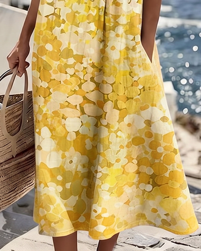 Relaxed Fit Printed Dress