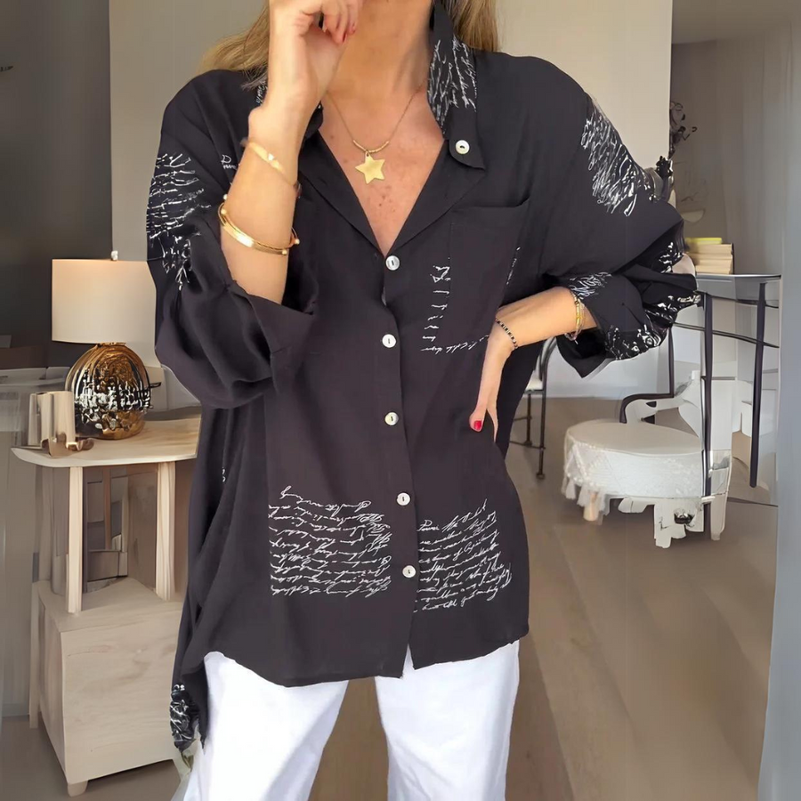 Skylar – Handwritten Button-Up Shirt
