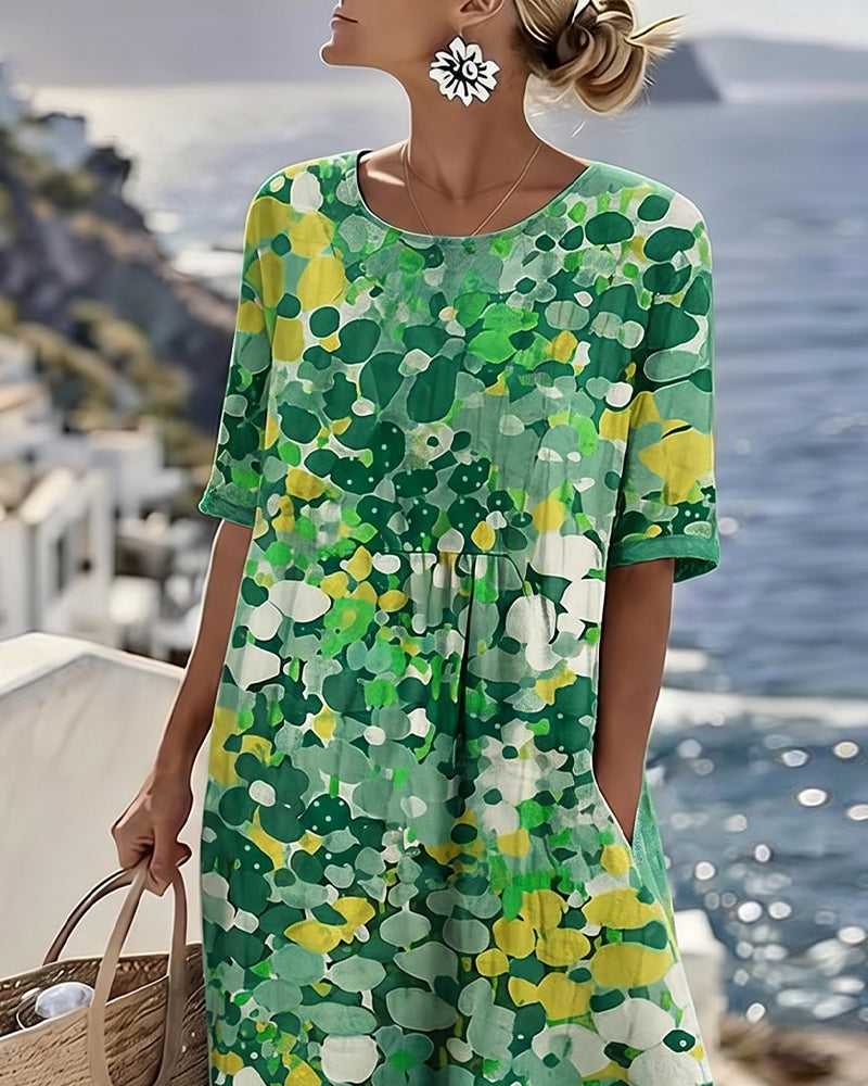 Relaxed Fit Printed Dress