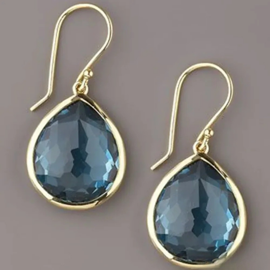Blue Crystal Retro Drops