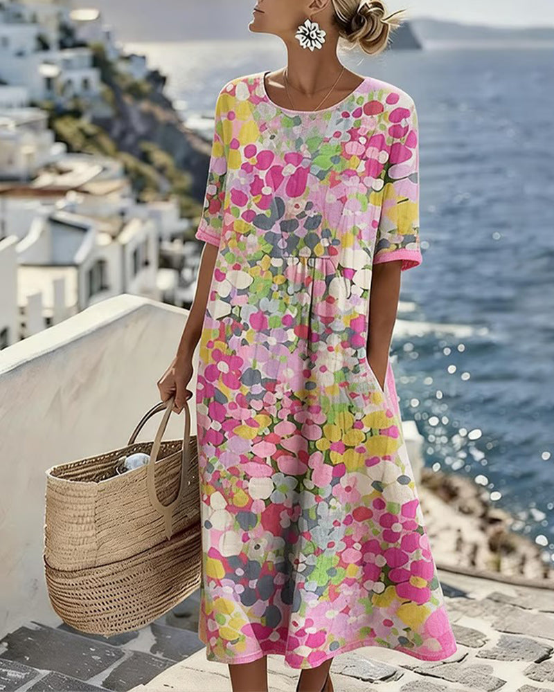 Relaxed Fit Printed Dress