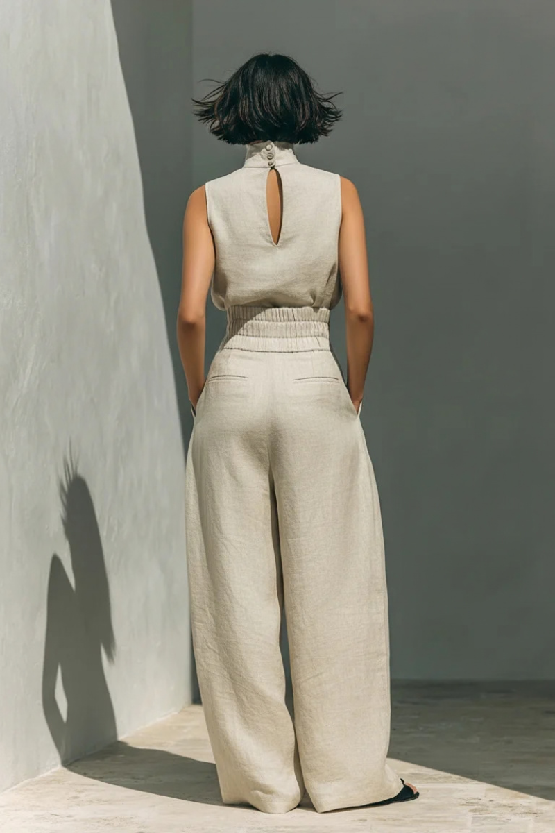 Nerina | Sleeveless Wide-Leg Jumpsuit