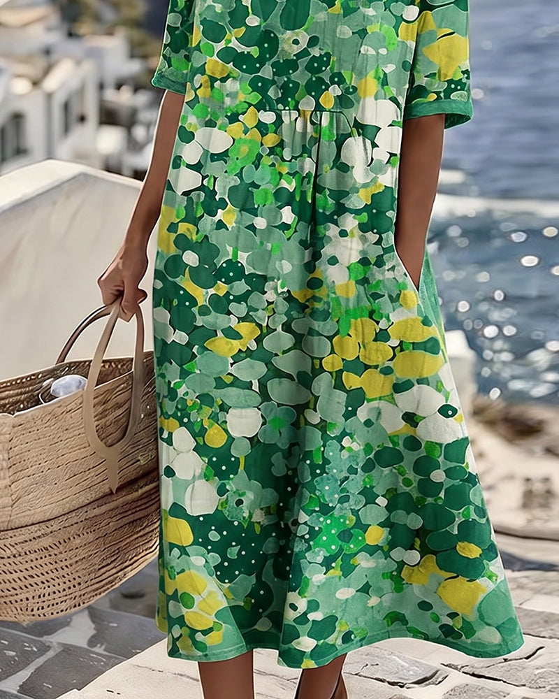 Relaxed Fit Printed Dress