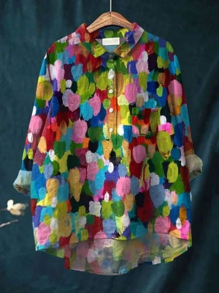 SERAPHINA I RETRO-FLOWER BLOUSE