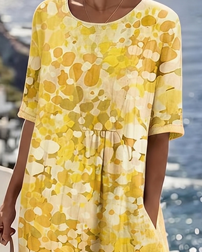 Relaxed Fit Printed Dress
