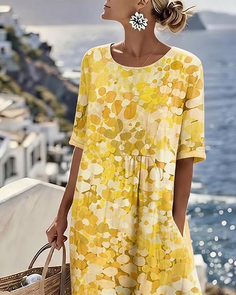 Relaxed Fit Printed Dress