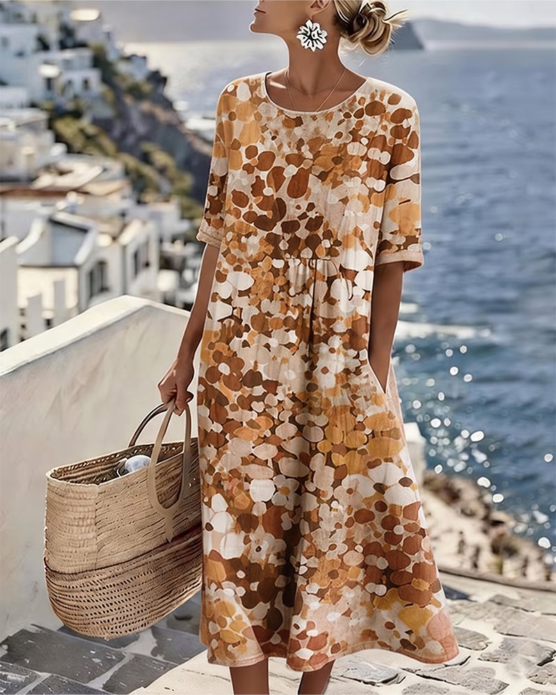 Relaxed Fit Printed Dress