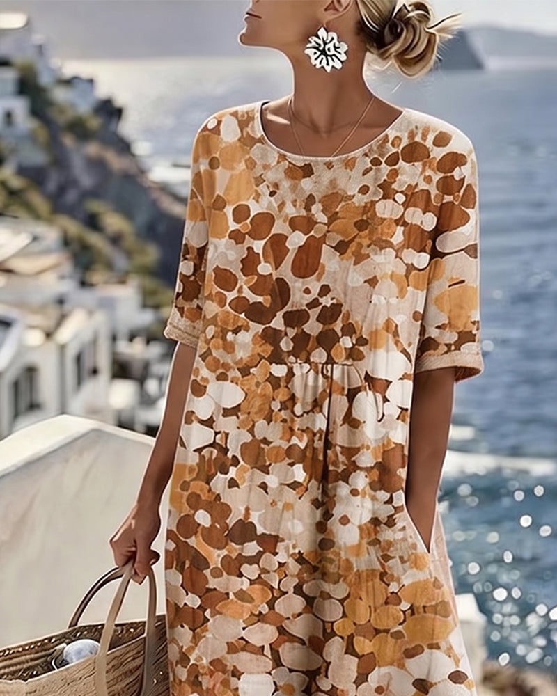 Relaxed Fit Printed Dress