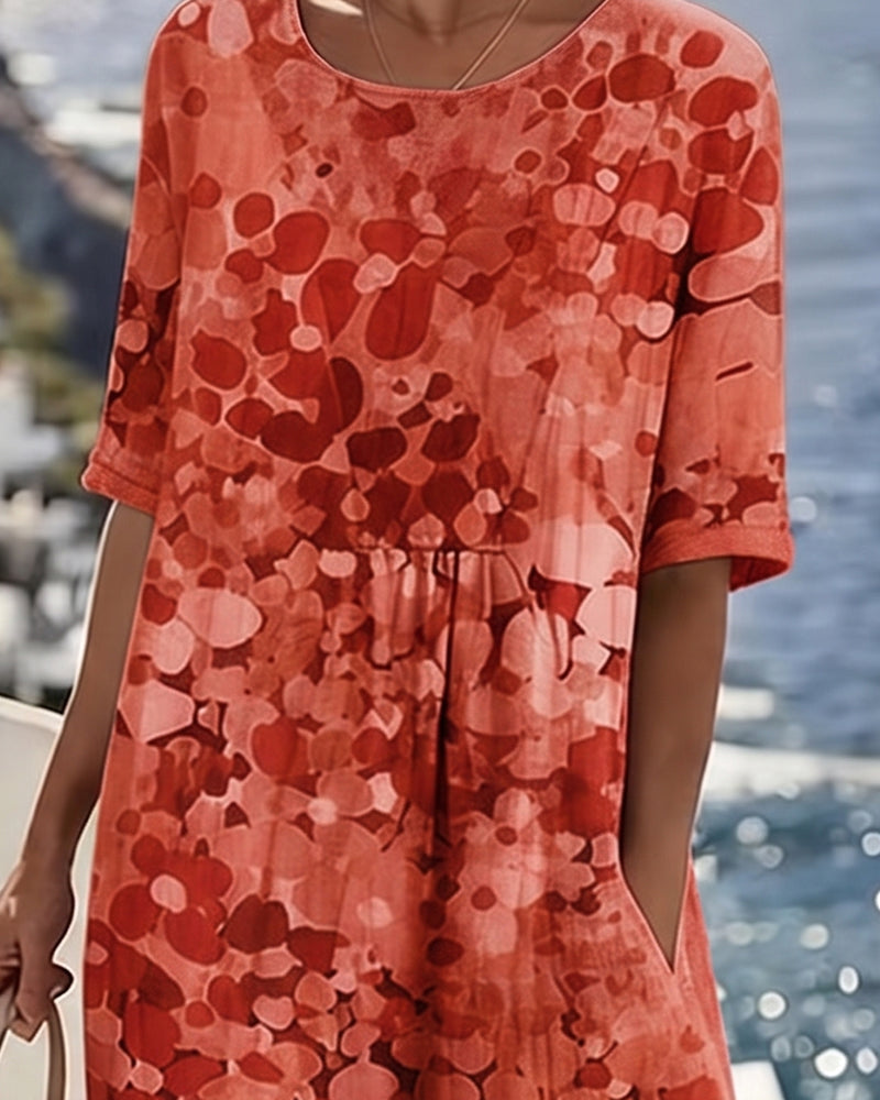 Adria - Soft-Touch A-Line Midi Dress