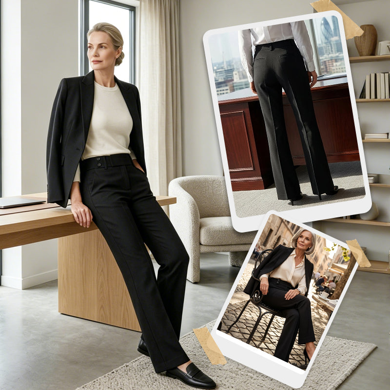 Elowra - Tailored Flared Suit Trousers