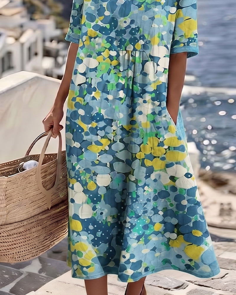 Adria - Soft-Touch A-Line Midi Dress