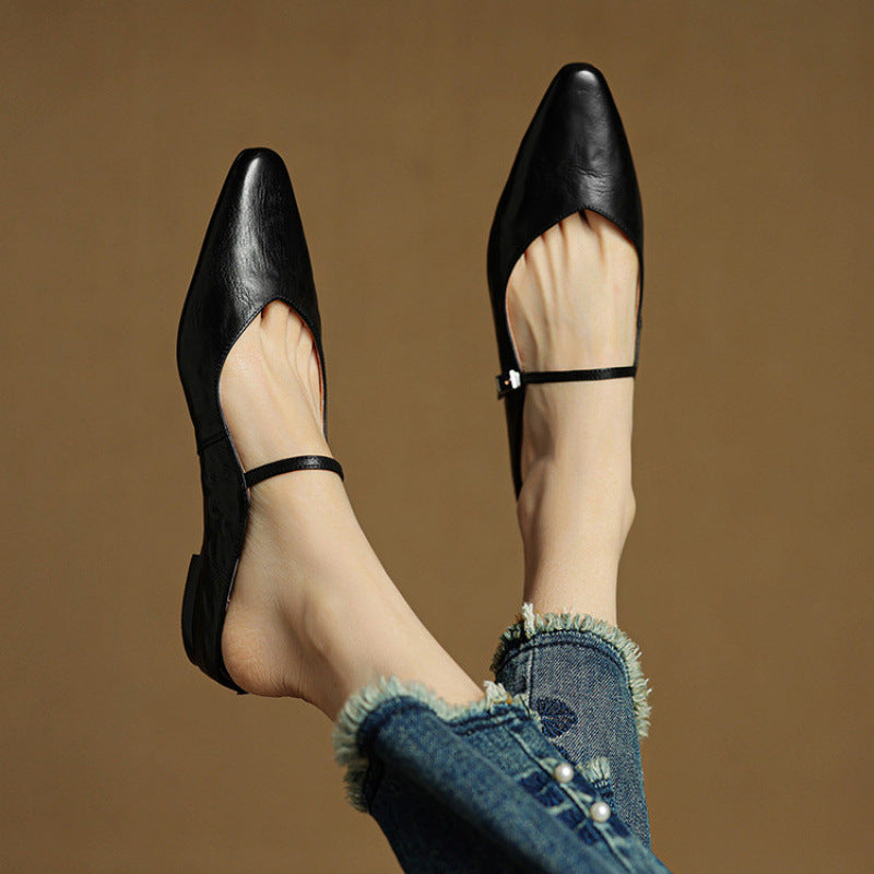 Vintage Leather Mules