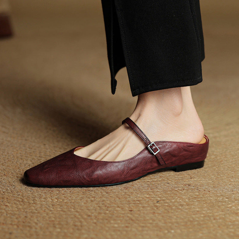 Vintage Leather Mules