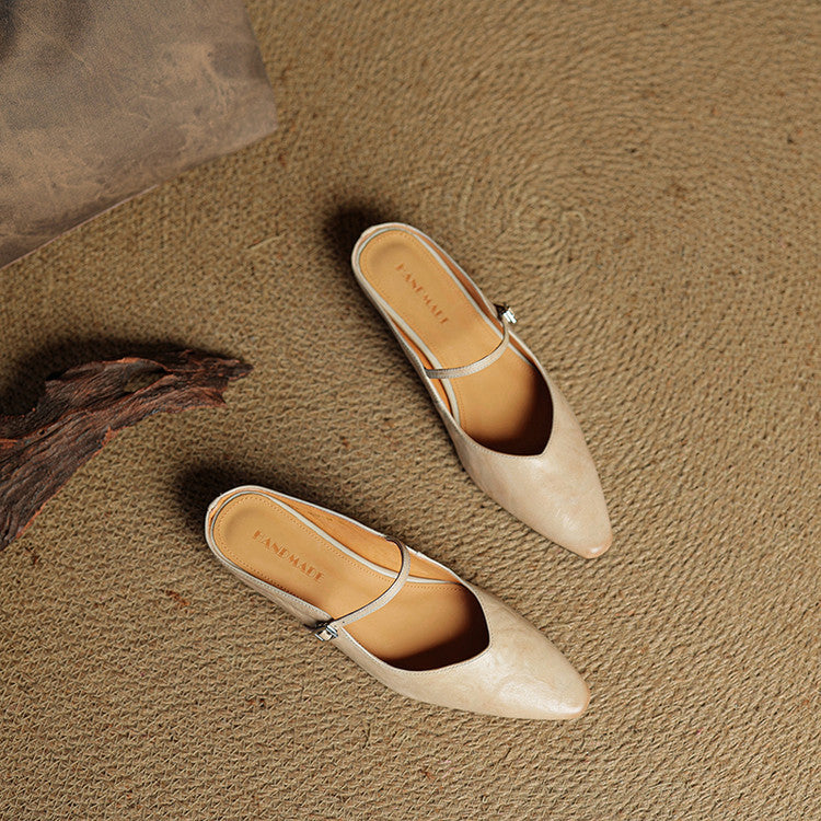 Vintage Leather Mules