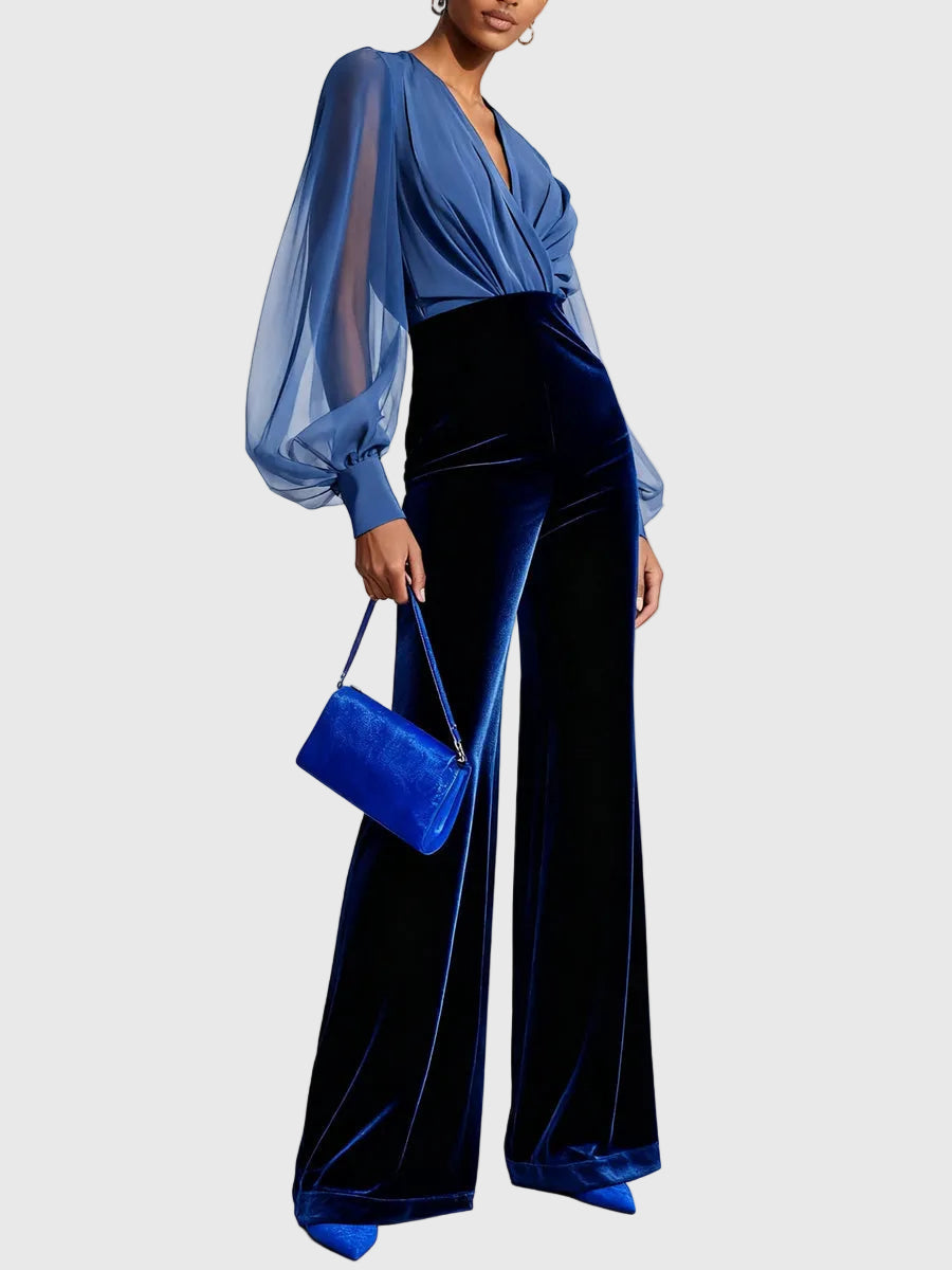 Parisa | Long Sleeve Jumpsuit with V-Neck