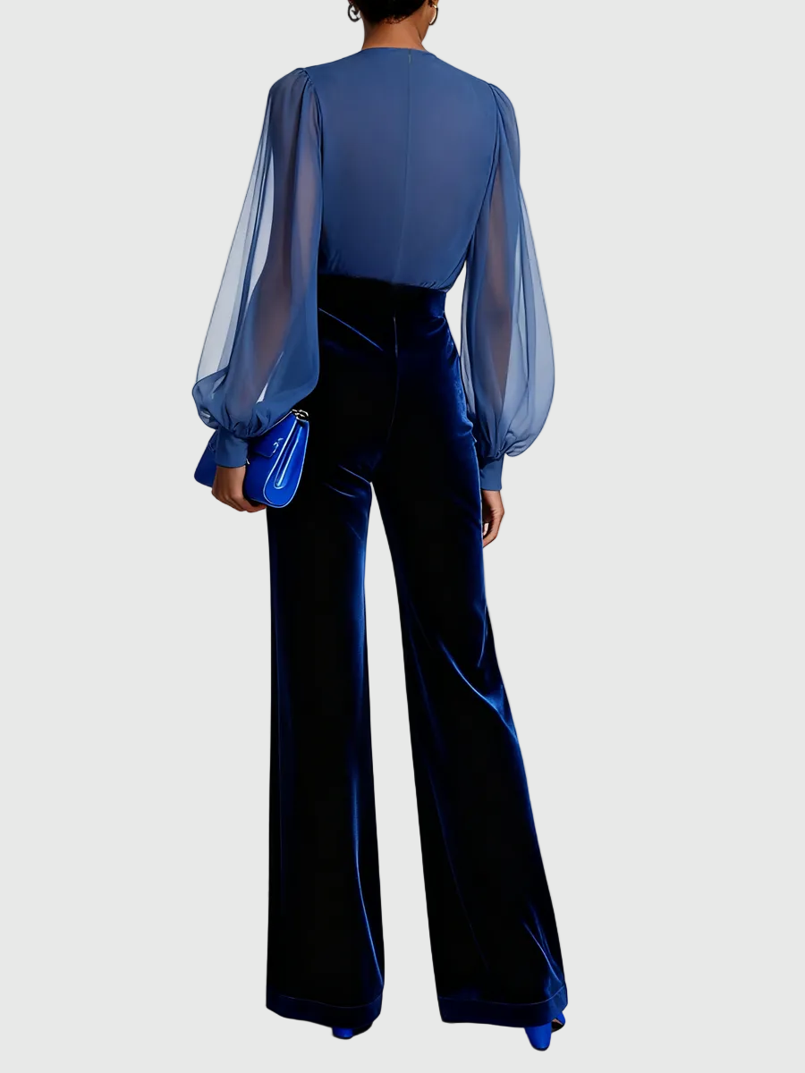 Parisa | Long Sleeve Jumpsuit with V-Neck