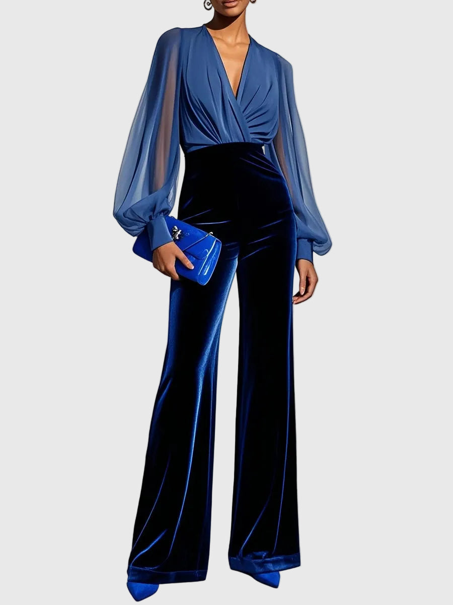 Parisa | Long Sleeve Jumpsuit with V-Neck