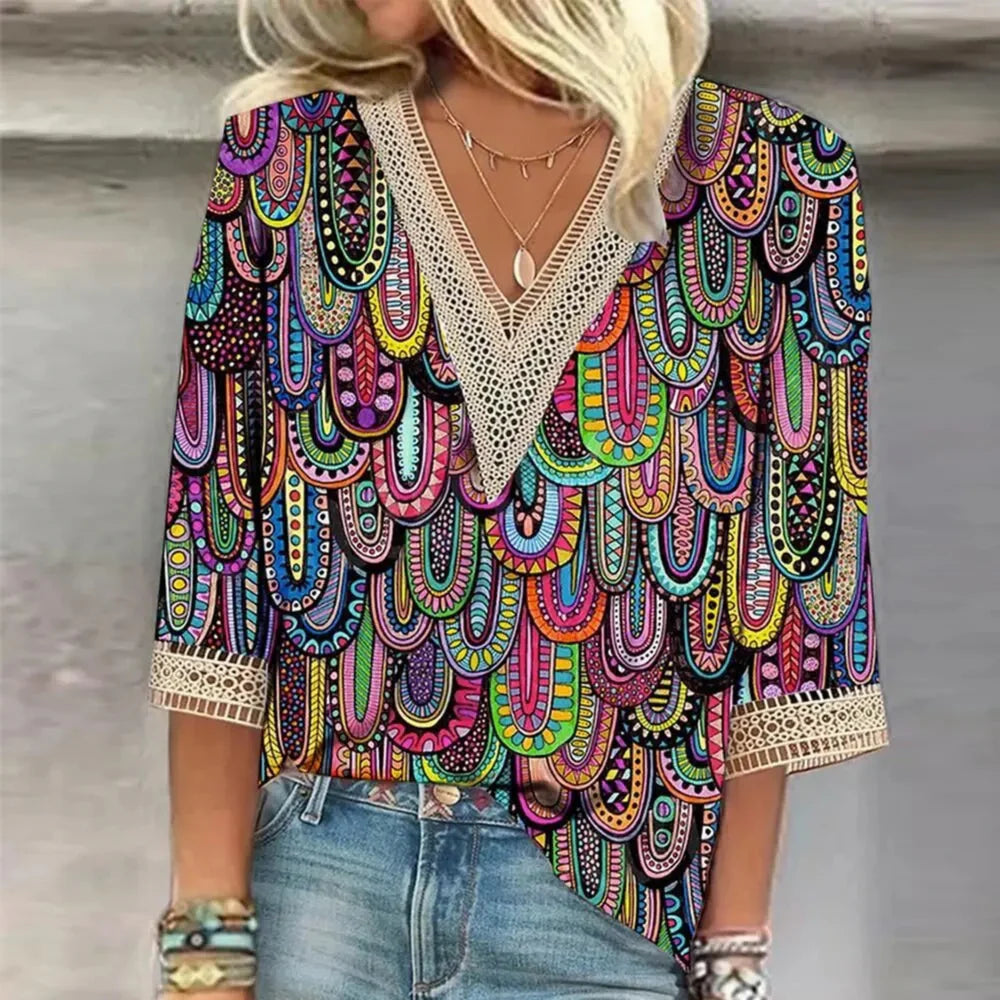 Women's Lightweight Chiffon Blouse | Flowing Elegant Summer Top with Delicate Details