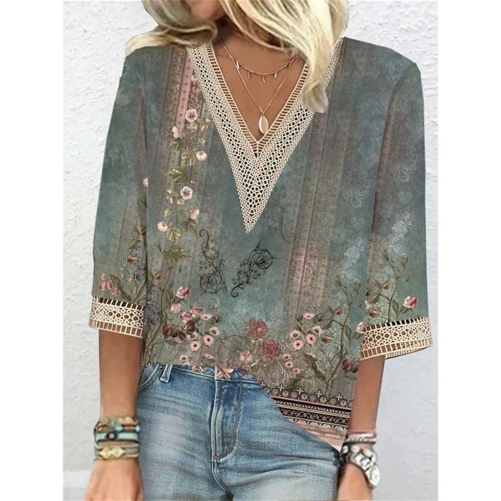 Women's Lightweight Chiffon Blouse | Flowing Elegant Summer Top with Delicate Details