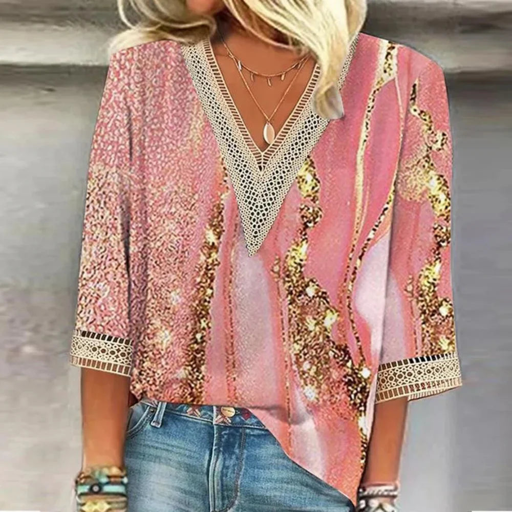 Women's Lightweight Chiffon Blouse | Flowing Elegant Summer Top with Delicate Details