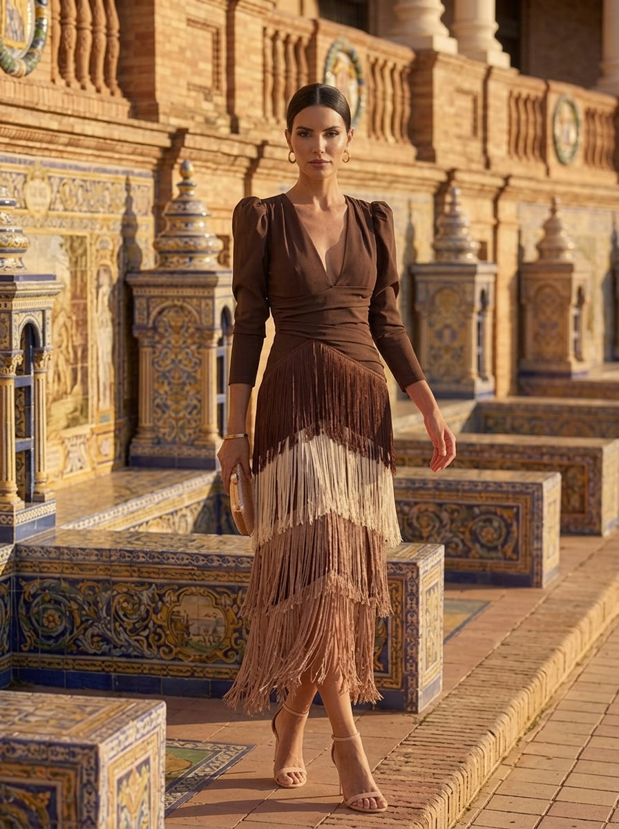 Women's Lightweight Maxi Dress | Elegant Cascading Summer Dress