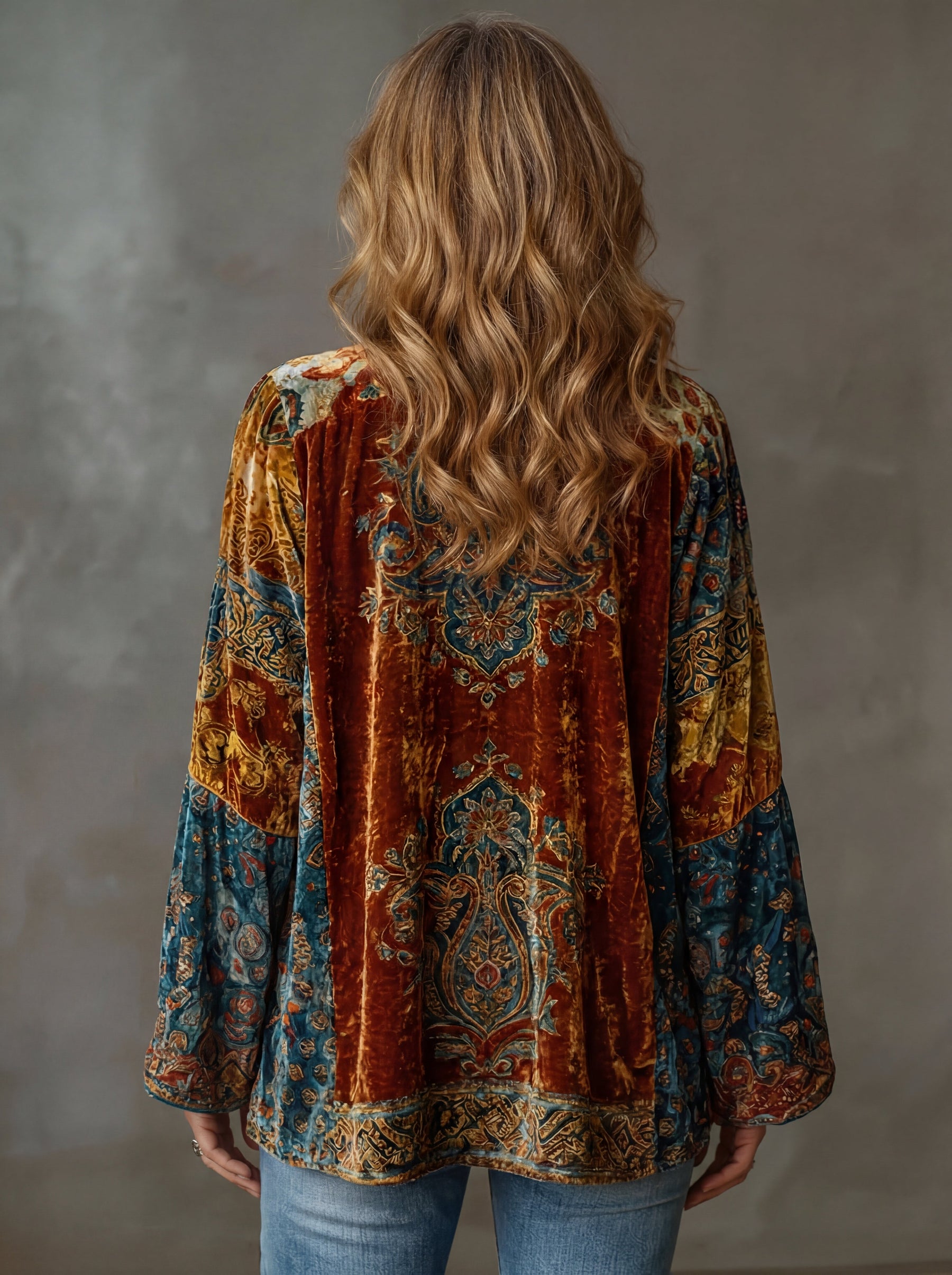 Women's Soft Lightweight Bohemian Kimono | Flowing Long Layering Piece