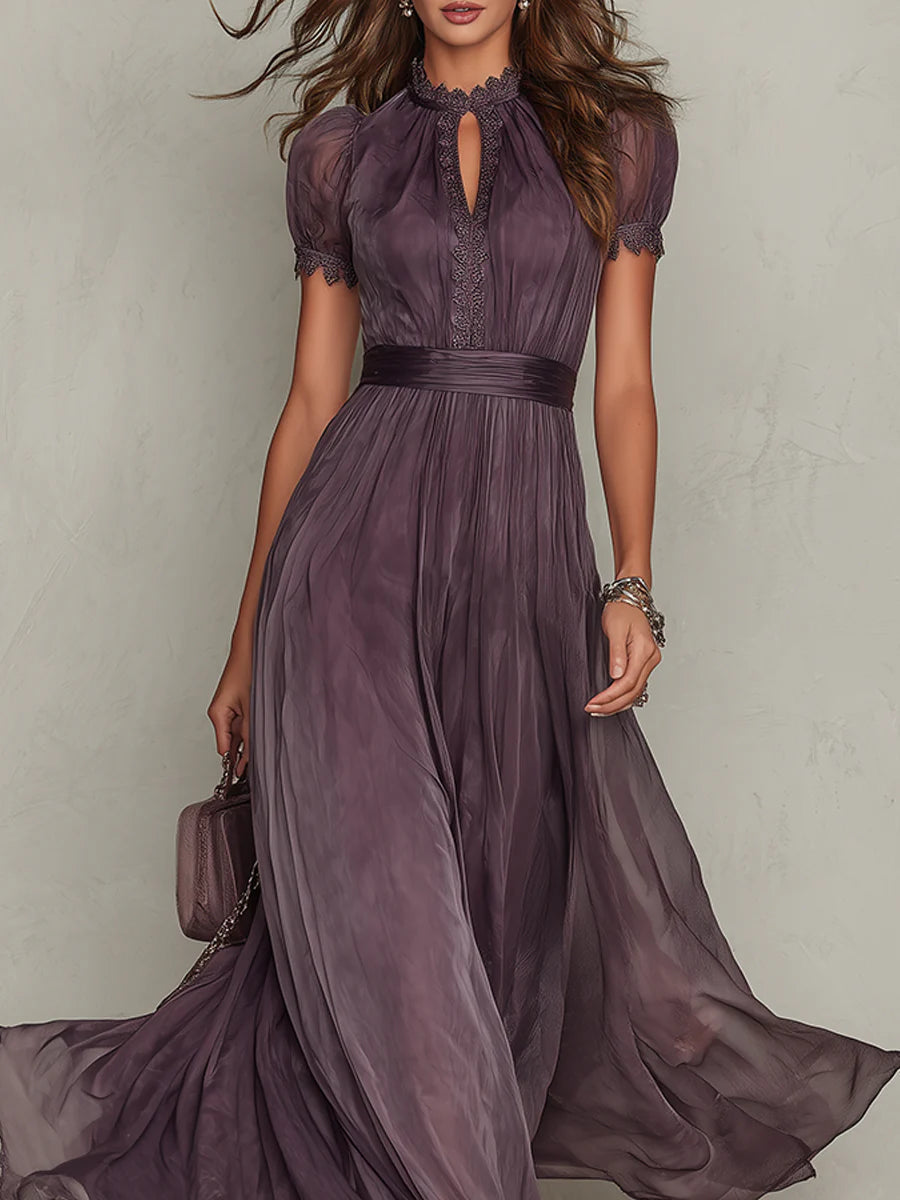 Ashley | Elegant Vintage Chiffon Maxi Dress