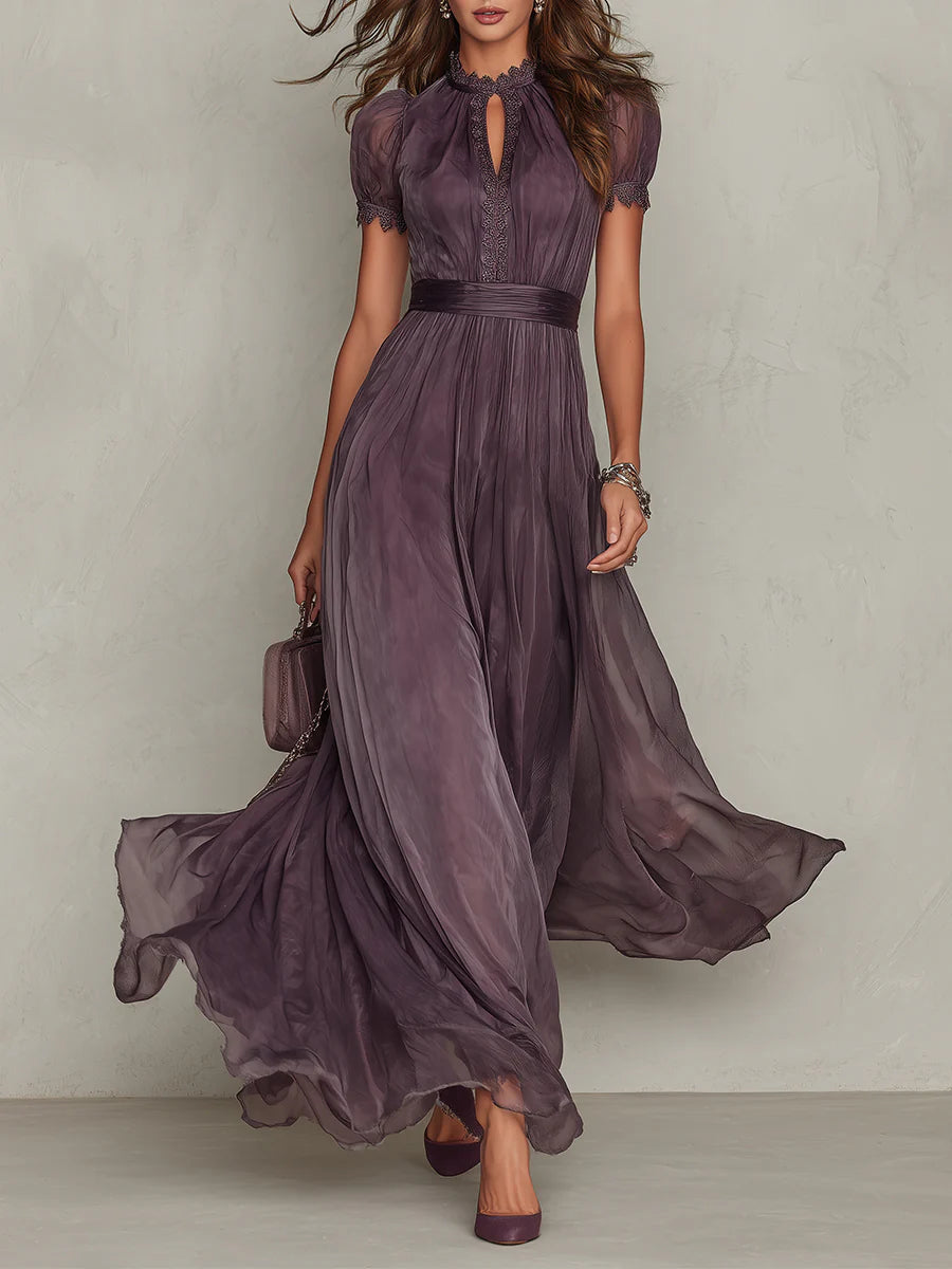 Ashley | Elegant Vintage Chiffon Maxi Dress