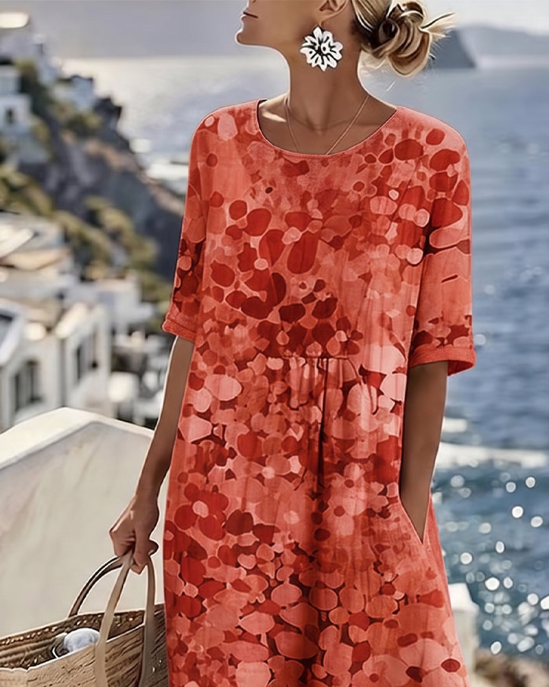 Relaxed Fit Printed Dress