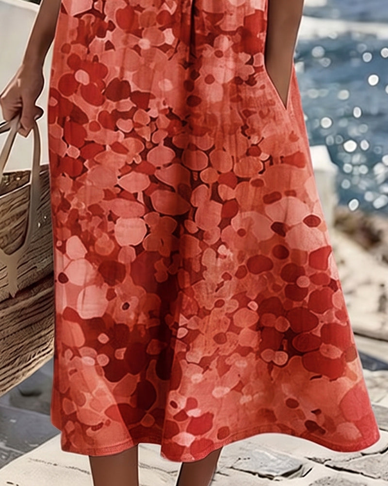 Relaxed Fit Printed Dress