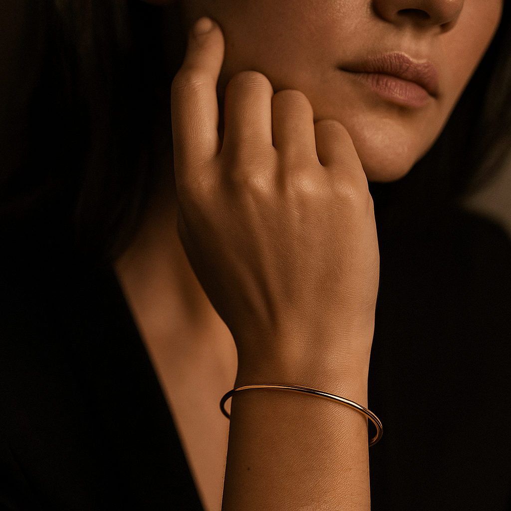 Livorno Bracelet – Thin bracelet plated in 18k gold, silver, or rose gold