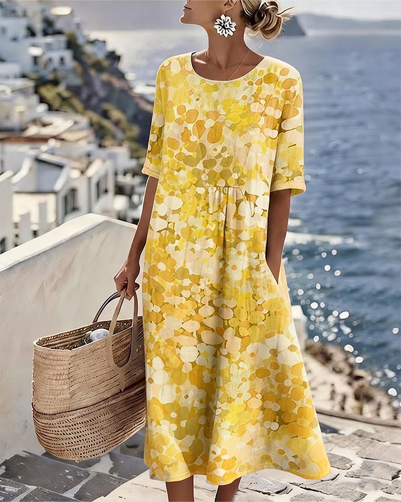 Relaxed Fit Printed Dress