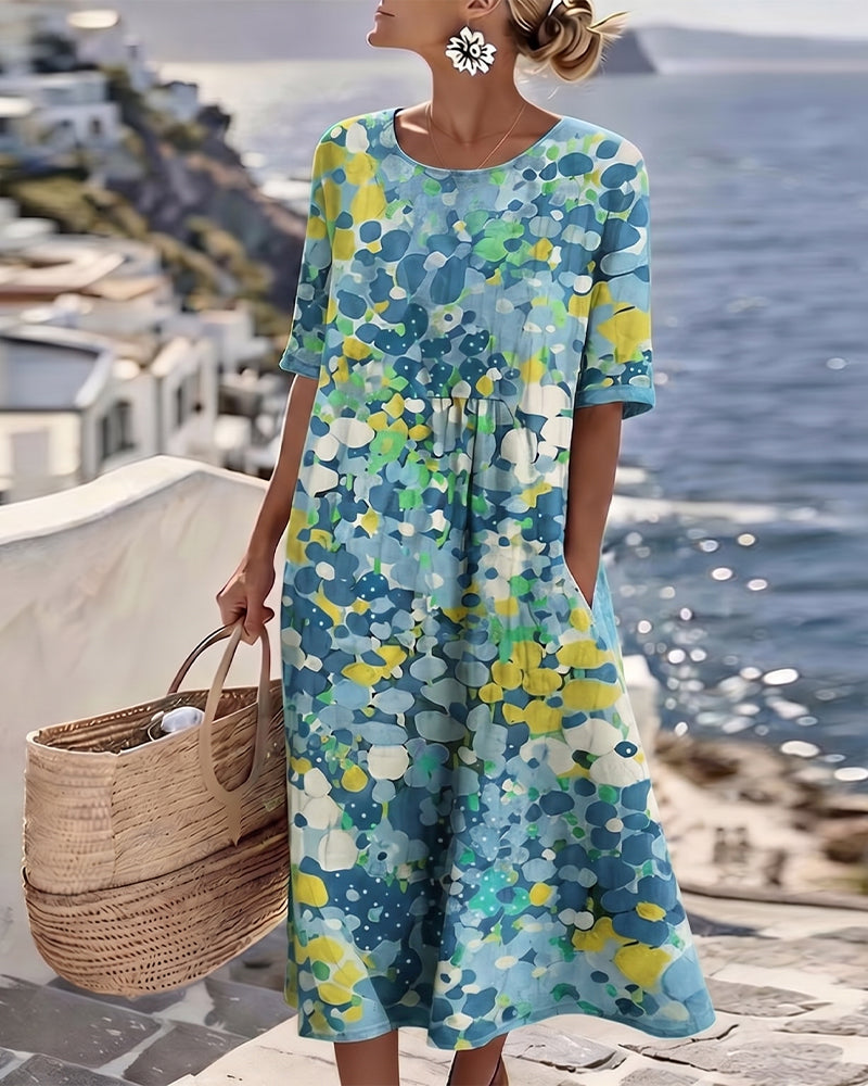 Relaxed Fit Printed Dress