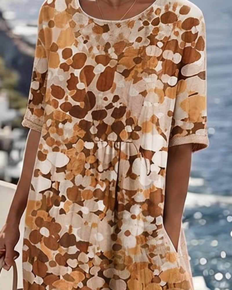 Relaxed Fit Printed Dress