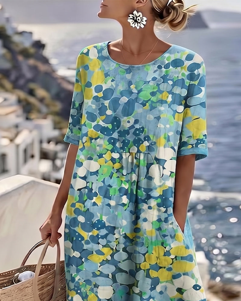 Relaxed Fit Printed Dress