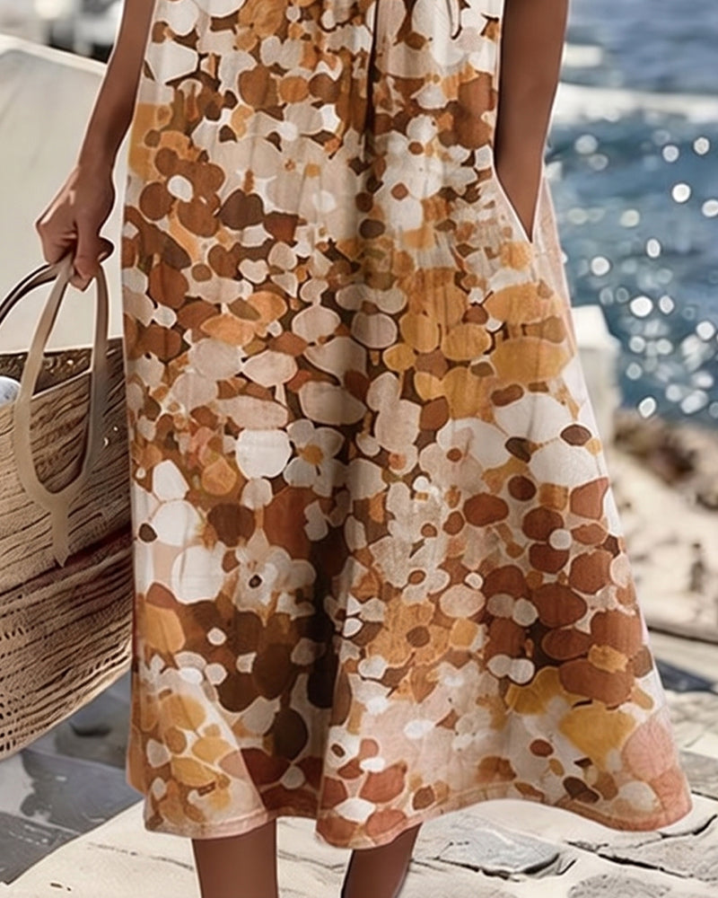 Relaxed Fit Printed Dress