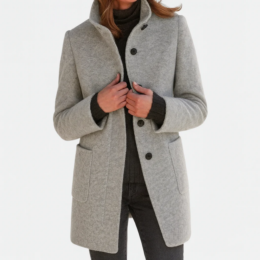 Valentina - Women's Comfortable Jacket with High Collar