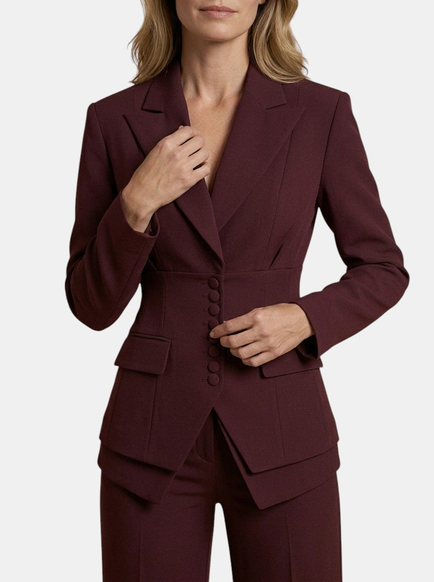 Sophia | Stylish White Suit Womens with Tailored Blazer and Wide-Leg Trousers