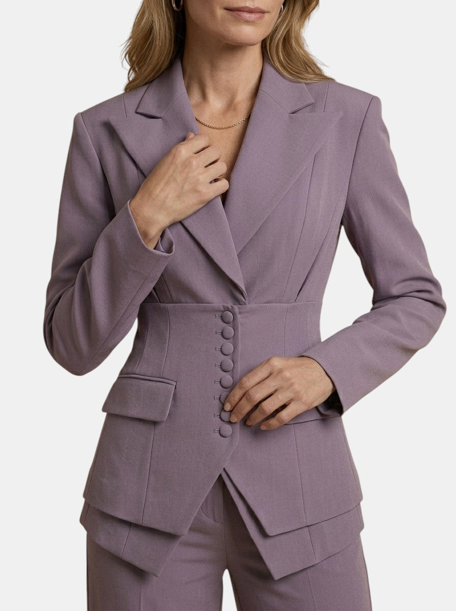 Sophia | Stylish White Suit Womens with Tailored Blazer and Wide-Leg Trousers