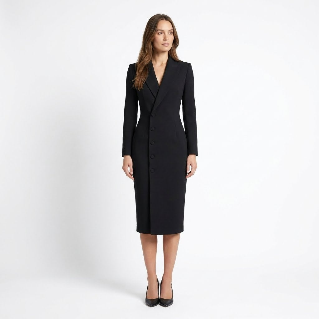 Ava | Chic Tailored Midi Dress for Women