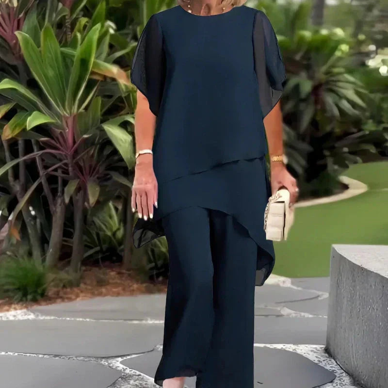 Noretta - Draped Wide-Leg Trouser Set