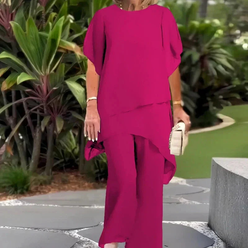 Noretta - Draped Wide-Leg Trouser Set