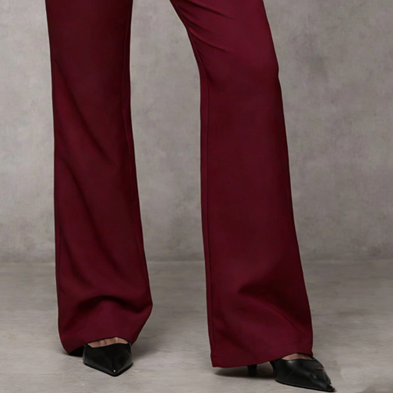 Elowra - Tailored Flared Suit Trousers