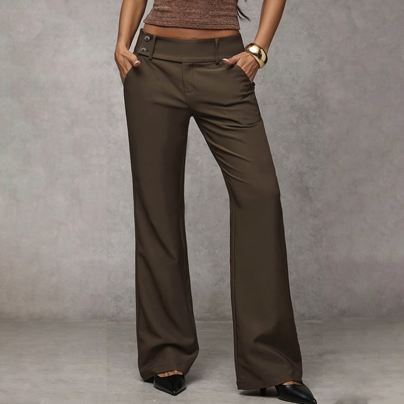 Elowra - Tailored Flared Suit Trousers