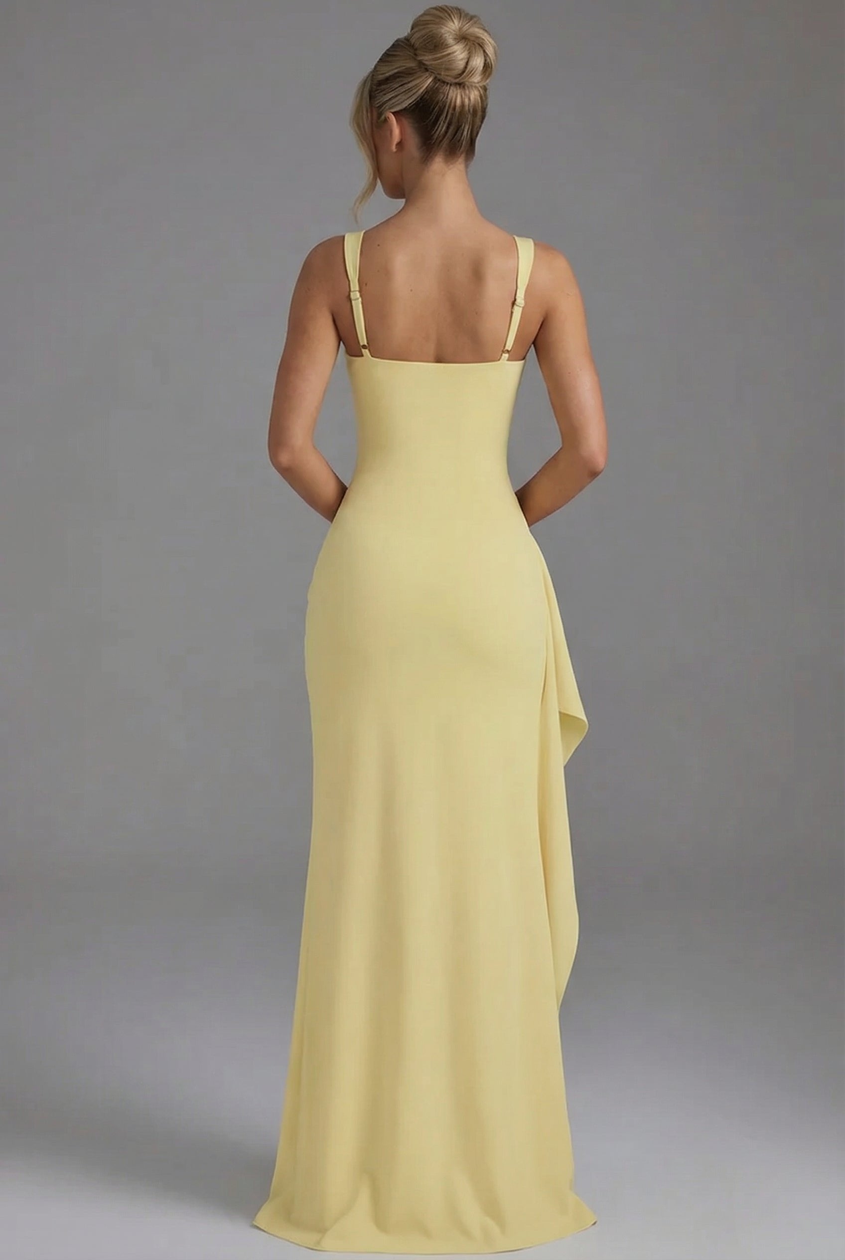 Madison | Women's Elegant Open-Back Bodycon Slip Maxi Dresses Leg Split
