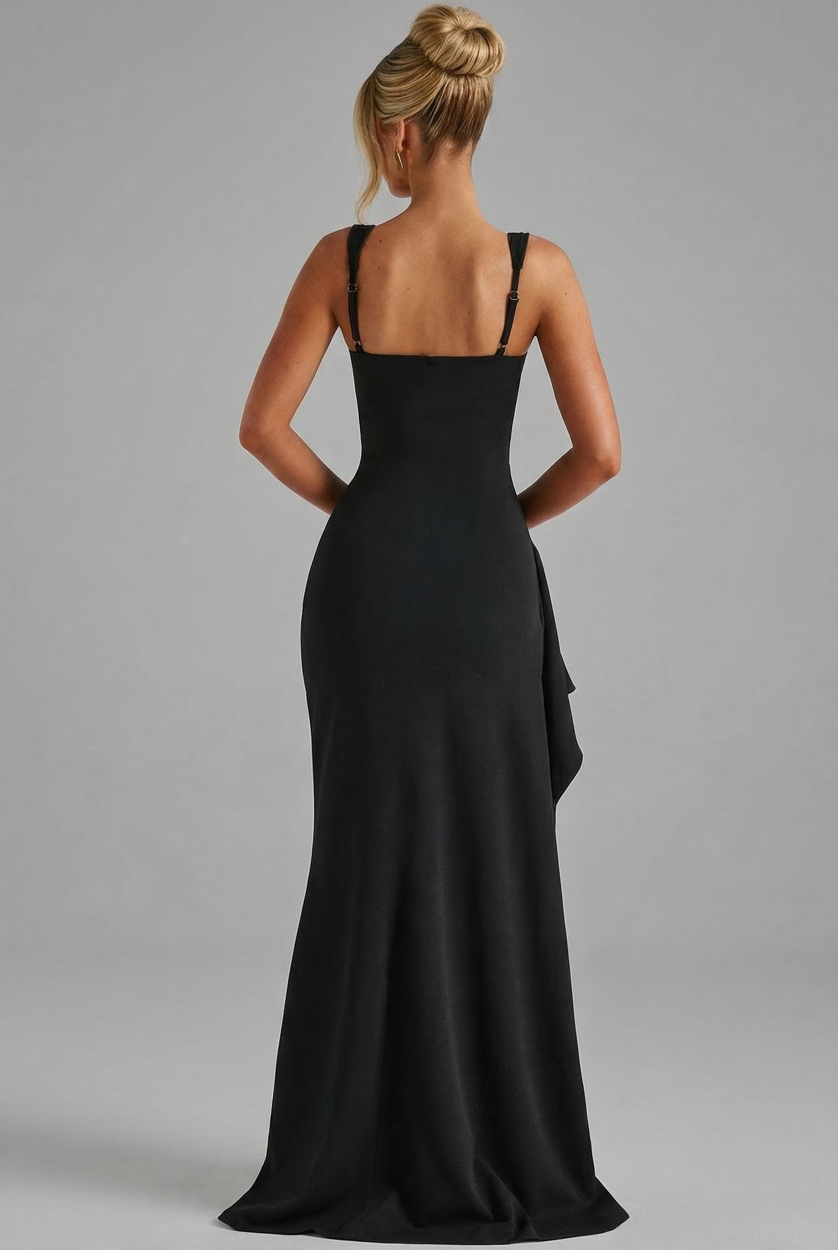 Madison | Women's Elegant Open-Back Bodycon Slip Maxi Dresses Leg Split